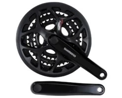 Shimano Tourney FC-A073 Crankset (Black) (3 X 7/8 Speed) (Square Taper) (170mm) (50/39/30T) (Riveted) (w/ Chain Guard)