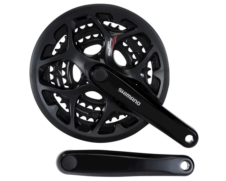 Shimano Tourney FC-A073 Crankset (Black) (3 X 7/8 Speed) (Square Taper) (170mm) (50/39/30T) (Riveted) (w/ Chain Guard) 3 Shimano Tourney FC-A073 Crankset (Black) (3 X 7/8 Speed) (Square Taper) (170mm) (50/39/30T) (Riveted) (w/ Chain Guard)