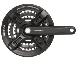 Shimano Altus M311 Crankset W/ Guard (Black) (3 X 7/8 Speed) (Square Taper) (175mm) (42/32/22T)