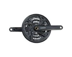 Shimano Altus FC-M371 Crankset (Black) (3 X 9 Speed) (Square Taper) (170mm) (48/36/26T) (w/ Chain Guard)