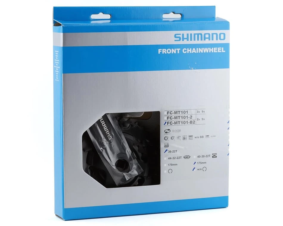 Shimano Altus FC-MT101-B2 Crankset (Black) (2 X 9 Speed) (Square Taper JIS) (175mm) (36/22T) 5 Shimano Altus FC-MT101-B2 Crankset (Black) (2 X 9 Speed) (Square Taper JIS) (175mm) (36/22T) - Image 3