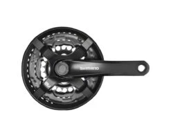 Shimano Tourney FC-TY501 Crankset (Black) (3 X 6/7/8 Speed) (Square Taper) (170mm) (48/38/28T) (Riveted)