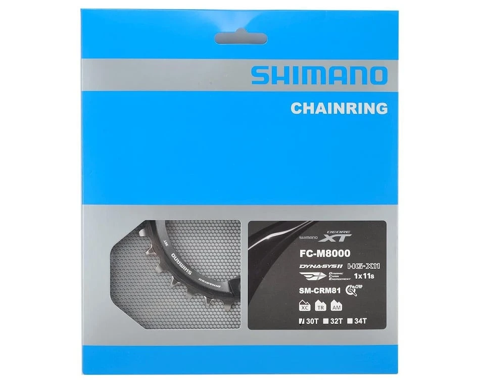 Shimano XT M8000 SM-CRM80 Chainring (Black) (1 X 11 Speed) (Single) (30T) (96mm Aysm. BCD) 4 Shimano XT M8000 SM-CRM80 Chainring (Black) (1 X 11 Speed) (Single) (30T) (96mm Aysm. BCD) - Image 2