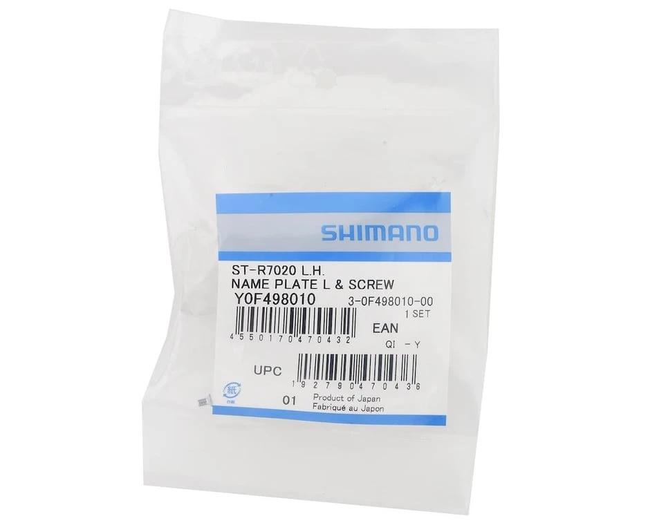 Shimano 105 ST-R7020 Hydraulic Brake/Shifter Left Hand Name Plate (w/ Fixing Screw) 4 Shimano 105 ST-R7020 Hydraulic Brake/Shifter Left Hand Name Plate (w/ Fixing Screw) - Image 2
