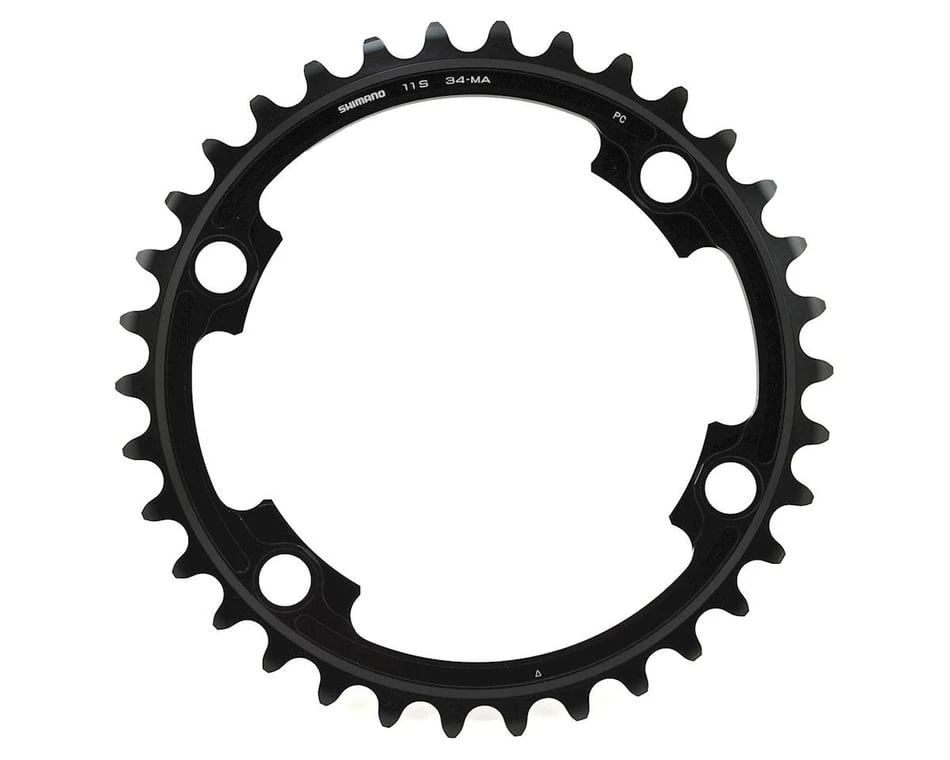 Shimano Dura-Ace FC-9000 Chainrings (Black/Silver) (2 X 11 Speed) (110mm BCD) (Inner) (34T) 3 Shimano Dura-Ace FC-9000 Chainrings (Black/Silver) (2 X 11 Speed) (110mm BCD) (Inner) (34T)